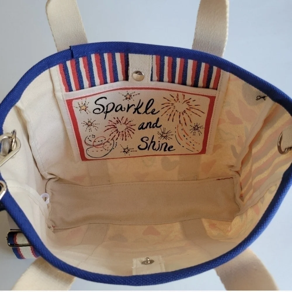 BRIGHTON  NWT RED WHITE AND YOU MINI TOTE .